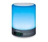 Beurer WL 50 BT Wake up light, Simulations of sunrise and sunset, Adjustable display brightness, Radio, Alarm, 2 wake-up melodies and 1 sleep melody, Aux input to play your own music (incl. aux cable), Bluetooth