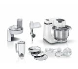 Bosch MUMS2EW30 Kitchen machine, MUM Serie 2, 700 W, 4 speeds, 3.8l plastic mixing bowl, add accessories, White - white