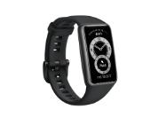 Huawei Band 6, Black, 1.47" AMOLED color screen, 6-axis IMU sensor,battery 180 mAh, Water resistance 5ATM, BT