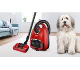 Bosch BGL6PET1 Series 6, Vacuum cleaner with bag, 4l, ProAnimal, AirTurbo Plus brush, Red