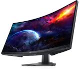 Dell S3422DWG, 34" Curved Gaming AG LED 21:9, VA, 1ms MPRT/2ms GtG, 144Hz, 3000:1, 400 cd/m2, WQHD (3440x1440), AMD FreeSyn, HDR 400, 90% DCI-P3, HDMI, DP, USB 3.2 Hub, ComfortView, Audio Line-out, Height Adjustable, Tilt, Black