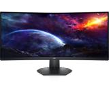 Dell S3422DWG, 34" Curved Gaming AG LED 21:9, VA, 1ms MPRT/2ms GtG, 144Hz, 3000:1, 400 cd/m2, WQHD (3440x1440), AMD FreeSyn, HDR 400, 90% DCI-P3, HDMI, DP, USB 3.2 Hub, ComfortView, Audio Line-out, Height Adjustable, Tilt, Black