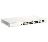 D-Link 28-Port Gigabit PoE+ Nuclias Smart Managed Switch including 4x 1G Combo Ports, 370W (With 1 Year License)