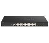 D-Link 24 x 10G Base-T ports + 4 x 10G/25G SFP28 ports Smart Managed Switch