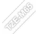 Brother TZe-M65 Matt Laminated Labelling Tape Cassette – White On Clear, 36mm wide