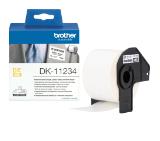 Brother DK-11234 Adhesive Visitor Badge Label Roll – Black on White, 60mm x 86mm