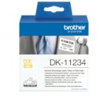Brother DK-11234 Adhesive Visitor Badge Label Roll – Black on White, 60mm x 86mm