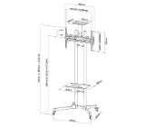 Neomounts by NewStar Mobile Flat Screen Floor Stand (height: 155-170 cm)