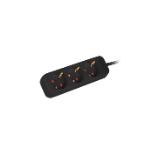 Lanberg power strip 1.5m, 3 sockets, french quality-grade copper cable, black