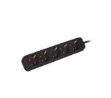 Lanberg power strip 1.5m, 5 sockets, french quality-grade copper cable, black