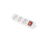 Lanberg power strip 1.5m, 3 sockets, french with circuit breaker quality-grade copper cable, white