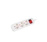 Lanberg power strip 1.5m, 3 sockets, french with circuit breaker quality-grade copper cable, white