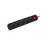 Lanberg power strip 1.5m, 5 sockets, french with circuit breaker quality-grade copper cable, black