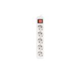Lanberg power strip 1.5m, 5 sockets, french with circuit breaker quality-grade copper cable, white