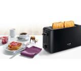 Bosch TAT6A003, Toaster with long slot ComfortLine, 915-1090 W, For 1 long or 2 small slices of toast, Defrost and warm setting, High lifting, Black