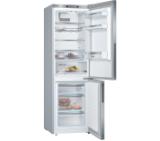 Bosch KGE36ALCA SER6, FS Fridge-freezer LowFrost, C, 186/60/65 cm, 308 l(214+94), 38 dB(C), VitaFresh 22 l, bottle rack, fan, Inox-look