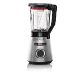 Bosch MMB6384M Series 4, VitaPower Blender, 1200 W, Glass ThermoSafe jug 1.5 l, Tritan ToGo bottle 0.6 l, Speed adjustment and pulse function, ProEdge stainless steel blades made in Solingen, Stainless steel