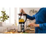 Bosch MMB6384M Series 4, VitaPower Blender, 1200 W, Glass ThermoSafe jug 1.5 l, Tritan ToGo bottle 0.6 l, Speed adjustment and pulse function, ProEdge stainless steel blades made in Solingen, Stainless steel