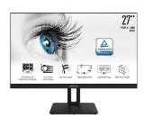 MSI PRO MP271P, 27", IPS, 5ms, FHD 1920x1080, Exclusive Display Kit, Anti-Glare, Less Blue Light, Anti-Flicker, Speakers 2x2W, HDMI (Up to 75Hz), VGA, Mic-in, Headphone out, 1000:1, 250 cd/m2, Tilt, Heigh. Adj., VESA 100, 9S6-3PA2AT-019
