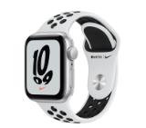 Apple Watch Nike SE (v2) GPS, 40mm Silver Aluminium Case with Pure Platinum/Black Nike Sport Band - Regular
