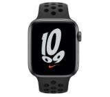 Apple Watch Nike SE (v2) GPS, 44mm Space Grey Aluminium Case with Anthracite/Black Nike Sport Band - Regular