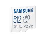 Samsung 512GB micro SD Card EVO Plus with Adapter, Class10, Transfer Speed up to 130MB/s