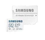 Samsung 512GB micro SD Card EVO Plus with Adapter, Class10, Transfer Speed up to 130MB/s