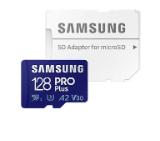 Samsung 128GB micro SD Card PRO Plus with Adapter, Class10, Read 160MB/s - Write 120MB/s
