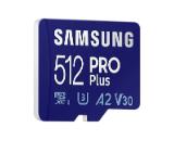 Samsung 512GB micro SD Card PRO Plus  with Adapter, Class10, Read 160MB/s - Write 120MB/s