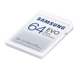 Samsung 64GB SD Card EVO Plus, Class10, Transfer Speed up to 130MB/s