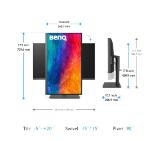 BenQ PD2705U, 27" IPS LED, 5ms,3840x2160 4K UHD, Designer Monitor, AQCOLOR, 100% sRGB, HDR10, B.I., LBL, KVM Switch, ICCsync, CAD/CAM, DualView, 1000:1, 300 cd/m2, HDMI, DP, USB Type-C(Power 65W, DP alt), Speak.2x2W, Height Adj., Swivel, Tilt, Gray