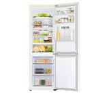 Samsung RB34T672FEL/EF, Refrigerator with SpaceMax Technology, Fridge Freezer, Total 344 l, refrigerator 230 l, freezer 114 l, Energy Efficiency F, All-Around Cooling, No frost, Power Cool function, External Display, 35 dB, 186/59.5/65.8,  Light beige