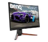 BenQ MOBIUZ 2K EX3210R, 31.5'' VA, 165Hz, 1ms, 2560x1440 QHD, 16:9 Curved Gaming, FreeSync Pro, P3 90%, sRGB, Flicker-free, Light Tuner,HDR 400,HDRi, B.I.+,LBL, Black eQualizer, 1000:1, 400cd/m2, treVolo 2x2W+5W woofer, 2xHDMI 2.0, DP, Height Adj., Gray