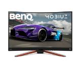 BenQ MOBIUZ 2K EX3210R, 31.5'' VA, 165Hz, 1ms, 2560x1440 QHD, 16:9 Curved Gaming, FreeSync Pro, P3 90%, sRGB, Flicker-free, Light Tuner,HDR 400,HDRi, B.I.+,LBL, Black eQualizer, 1000:1, 400cd/m2, treVolo 2x2W+5W woofer, 2xHDMI 2.0, DP, Height Adj., Gray