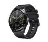 Huawei Watch GT 3 46mm, Active Jupiter-B19S, 1.43", Amoled, 466x466, PPI 326, 4GB, Bluetooth 5.2 supports BLE/BR/EDR, 5ATM, NFC, GPS, Battery 455 maAh, Black Fluoroelastomer Strap