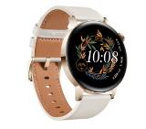 Huawei Watch GT 3 42mm, Milo-B19V,  1.32", Amoled, 466x466, PPI 356, 4GB, Bluetooth 5.2, supports BLE/BR/EDR, 5ATM, Battery 292 maAh, Light Gold, White Leather Strap