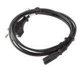 Lanberg CEE 7/16->IEC 320 C7 EURO (RADIO) Power Cord 3m VDE, Black