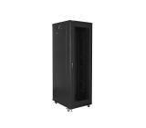 Lanberg rack cabinet 19" free-standing 42U / 800x800 self-assembly flat pack with mesh door, black