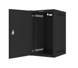 Lanberg rack cabinet 10" wall-mount 9U / 280x310 self-assembly flat pack with metal door, black