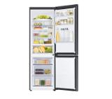 Samsung RB34T672EBN/EF, Refrigerator with SpaceMax Technology, Fridge Freezer, Total 344 l, refrigerator 230 l, freezer 114 l, Energy Efficiency E, All-Around Cooling, No frost, Power Cool function, External Display, 35 dB, 185.3/59.5/65.8, Black