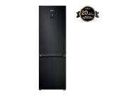 Samsung RB34T672EBN/EF, Refrigerator with SpaceMax Technology, Fridge Freezer, Total 344 l, refrigerator 230 l, freezer 114 l, Energy Efficiency E, All-Around Cooling, No frost, Power Cool function, External Display, 35 dB, 185.3/59.5/65.8, Black