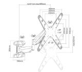 Neomounts by Newstar wall mounted gas spring TV mount (3 pivots VESA 400x400)