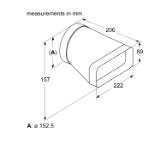 Bosch HEZ9VDSI0, Adapter duct, round-flat 150mm