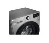 LG F4WV309S6TE, Washing Machine, 9 kg, 1400 rpm, 6 motion, AI DD, Steam, Smart Diagnosis, Add Item, Energy Efficiency B, Spin Efficiency B, Silver steel