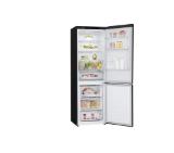 LG GBB61BLJMN, Refrigerator, Bottom Freezer, 341 l, Total No Frost, LINEAR Cooling, Multi-Air Flow, Moist Balance Crisper, Smart Diagnosis, Door Cooling+TM, Energy Efficiency E, Steel black