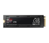 Samsung SSD 980 PRO Heatsink 2TB Int. PCIe Gen 4.0 x4 NVMe 1.3c, V-NAND 3bit MLC, Read up to 7000 MB/s, Write up to 5100 MB/s, Elpis Controller, Cache Memory 2GB DDR4