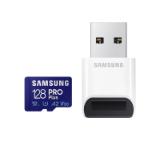 Samsung 128GB Micro SD PRO Plus + Reader, Class10, Read 160MB/s - Write 120MB/s