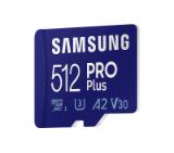 Samsung 512GB Micro SD PRO Plus + Reader, Class10, Read 160MB/s - Write 120MB/s