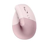 Logitech Lift Vertical Ergonomic Mouse - ROSE/DARK ROSE - EMEA