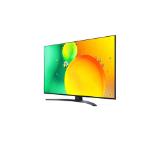 LG 43NANO763QA, 43" 4K IPS HDR Smart Nano Cell TV, 3840x2160, DVB-T2/C/S2, AI a5, Active HDR ,HDR 10 PRO, webOS Smart TV, ThinQ AI, WiFi, Clear Voice, Bluetooth, Hdmi, CI, Miracast / AirPlay2, One Pole stand,Silver